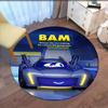Batwheels Printed Round Rug Carpet Chair Rug Area Rug Entryway Doormats,for Office Chair Living Room Bedroom Kitchen Room.