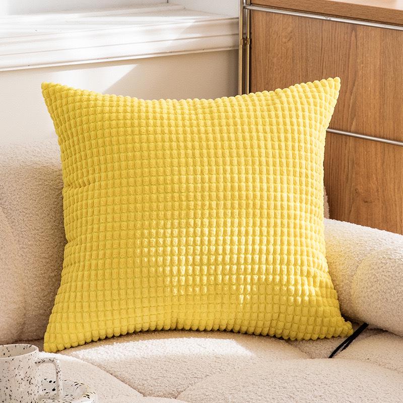 Corn Kernel Corduroy Decorative Throw Pillow Cover for Sofa, Pillowcase Only (No Insert)
