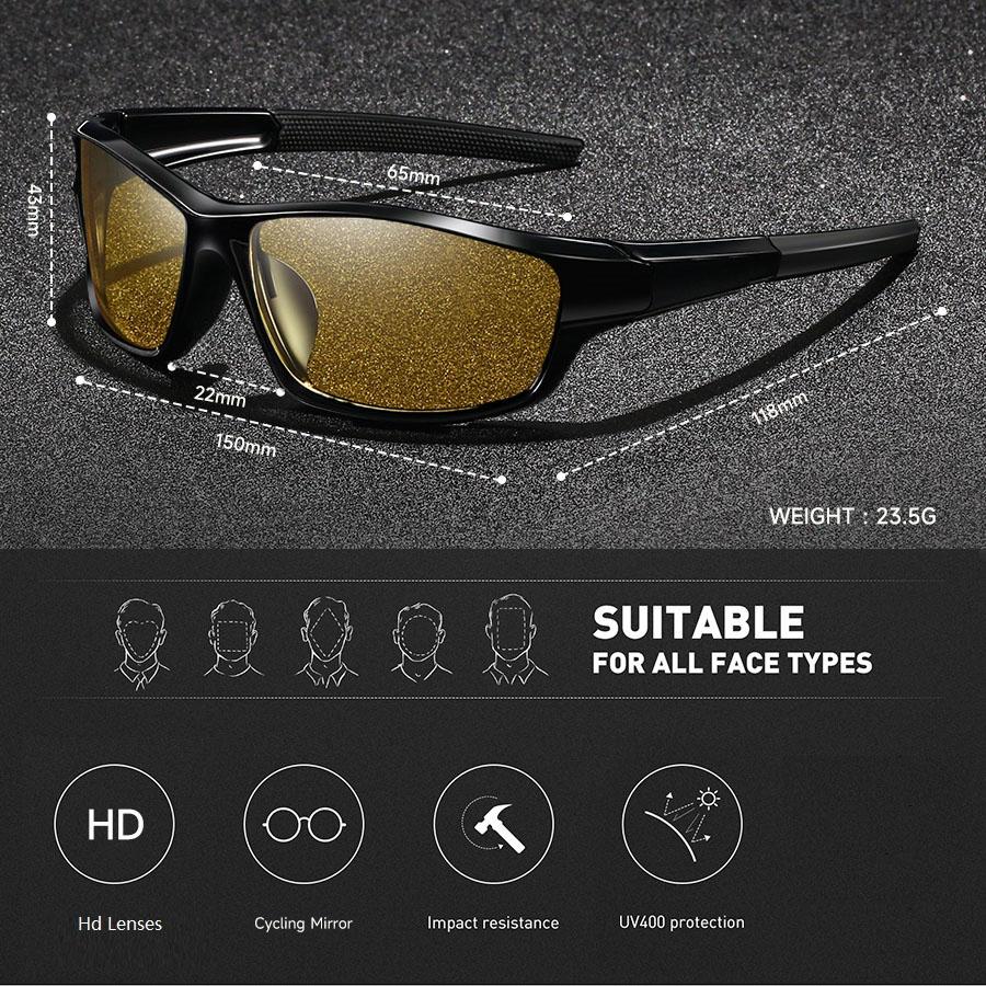 Fashion Vintage Driving Fishing Unisex Night Vision Glasses Reduce Visual Fatigue Lens Anti-Glare Anti Reflective UV400 Eyewear