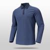 New Autumn and Winter Polo Shirt Men's Waffle Fleece Patchwork Long Sleeved Versatile Casual Collar Pullover