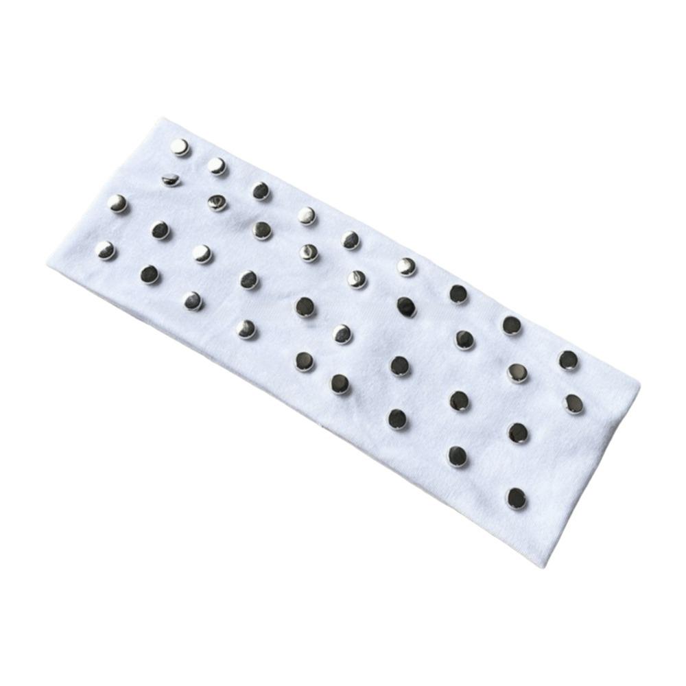 Solid Color Punk Headwrap Korean Style Elastic Hair Band Fashion Rivet Headbands Headwear