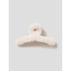 Fur Hair Clip Ivory (195896Wy60)