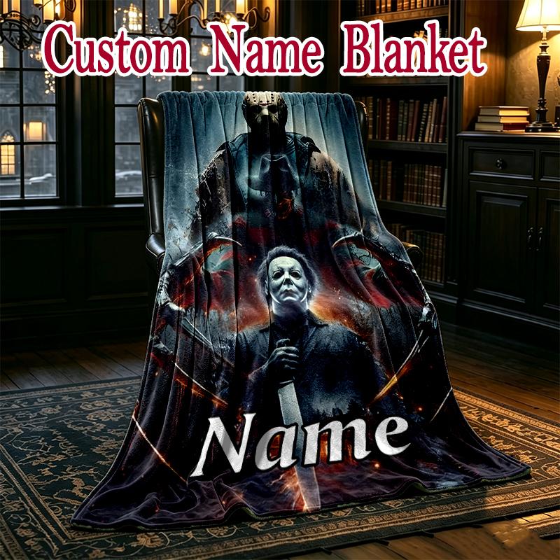 Horror Slasher Duo Blanket, Valentine's Day, Halloween Festival Gift Blankets, Home Blanket for Bed and Couch Use