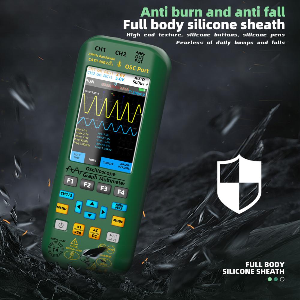 BSIDE 3in1 портативный графический мультиметр осциллограф источник сигнала 3,98-дюймовый TFT IPS дисплей напряжение