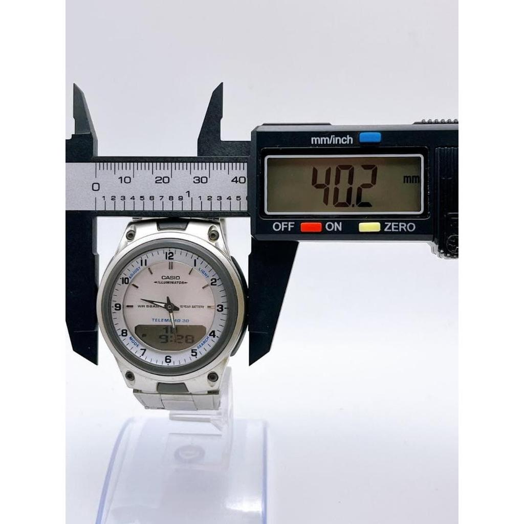 Б/у часы CASIO, Рабочее состояние, AW-80, Серебристый, Белый