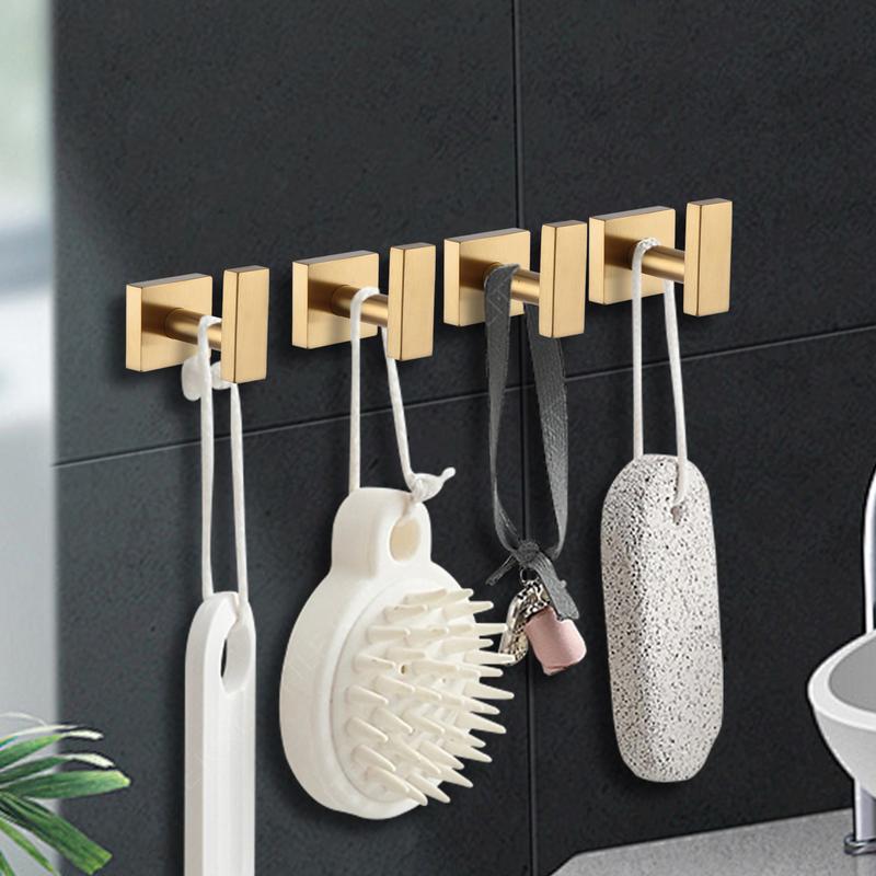 Настенный крючок для ванной Современная вешалка из нержавеющей стали 304 Многоразовые вешалки для полотенец Крючки для одежды для ванной для кухни Зеркало для дома