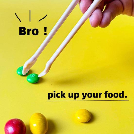 Cute Palm Chopsticks for Kids Beginners Practical Baby Eating Chopstick Learning Training Helper for Improving Hand-eye Coordination