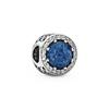 Radiant Hearts Charm With Blue Crystal And Clear Cubic Zirconia P-791725NMB For Women