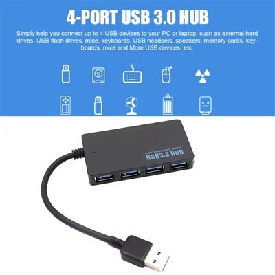 Высокоскоростной концентратор USB 3.0, многопортовый разветвитель USB, 4-портовый адаптер расширения, компьютерные аксессуары для ноутбуков