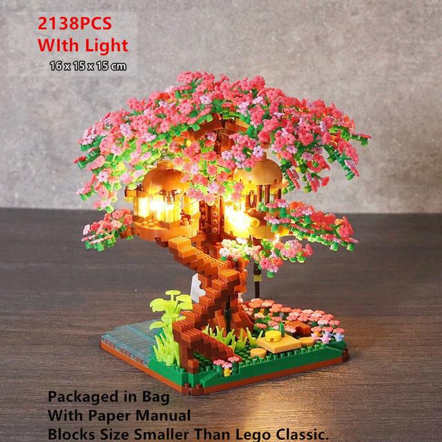 Микро строительные блоки в китайской архитектуре, модель башни, деревья Западного озера, DIY алмазные кирпичи со световыми игрушками для детей и взрослых, подарок