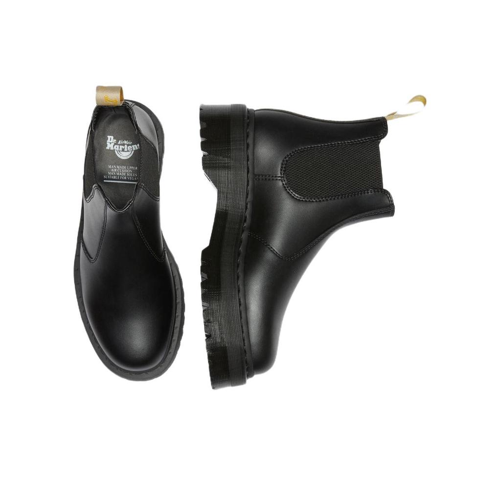 Dr. Martens ПУ Простые Модные Короткие Челси Унисекс ботинки Черные 27560001