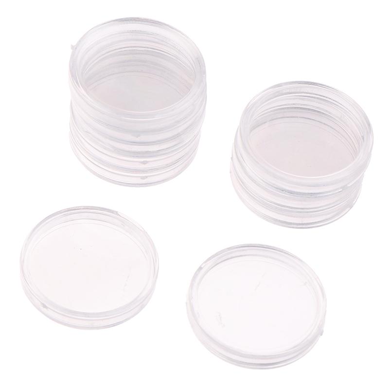 10Pcs 9Sizes 18-40Mm Clear Plastic Protector Capsules Containers Case For Token Coin Collection Transparent Holder Boxes