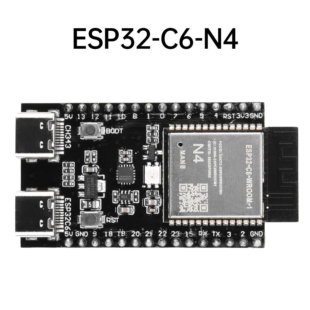 Плата разработки ESP32 C6 Модуль WiFi Bluetooth для Arduino Интернет вещей ESP32-C6-WROOM-1 TYPE-C 4 МБ 8 МБ 16 МБ Flash