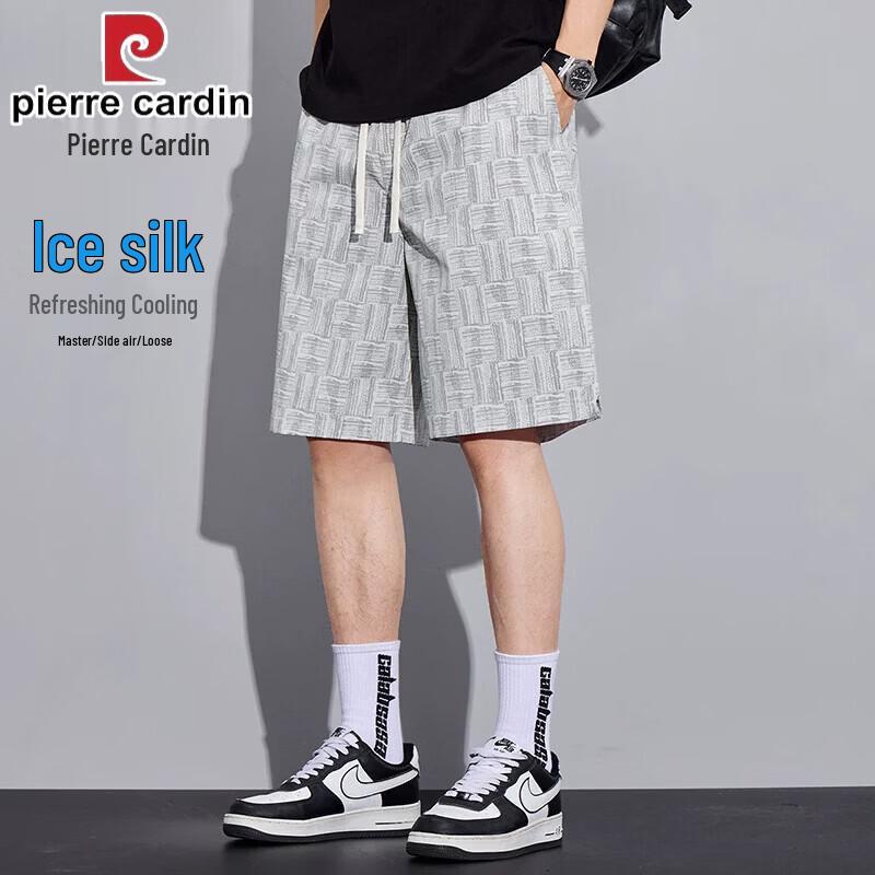 Pierre Cardin Мужские свободные повседневные шорты из ледяного шелка