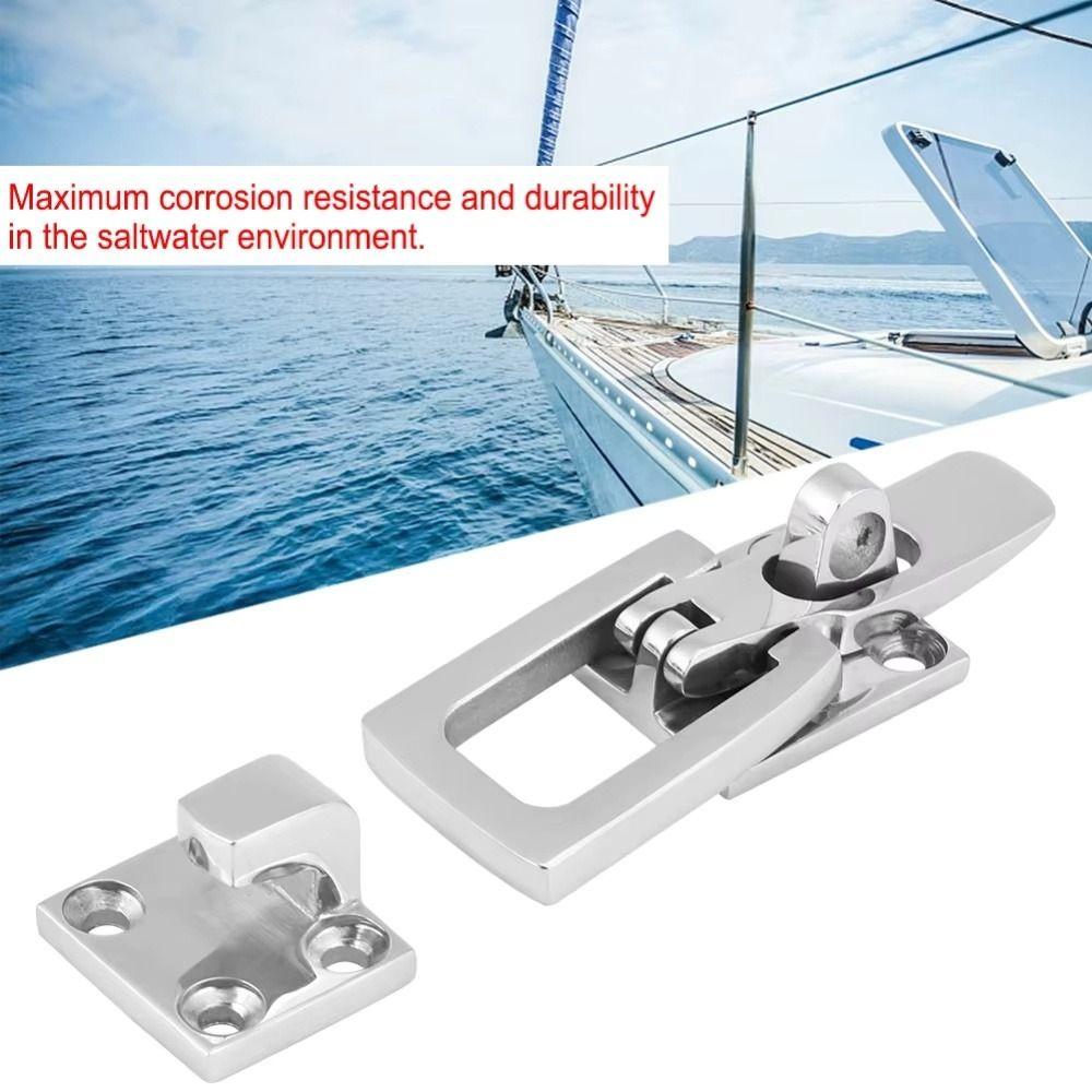 Silver Finish Door Lock Catch Marine Grade Marine Hardware Marine Hold Down Clamp Locker
