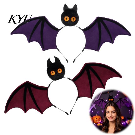 Felt Bat Headband for Cosplay Halloween Hairband, Plush Wing Gothic Style Headband, Hair Accessories Costume Party Women And Girls Hairband