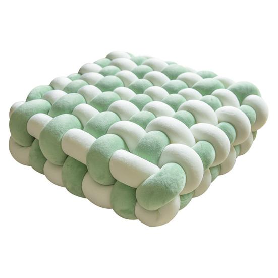 Завязанная квадратная подушка Мягкая подушка ПП Хлопковый наполнитель Дышащая, приятная для кожи, износостойкая, декоративная тканая подушка для домашнего офиса