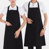 Фартук шеф-повара сплошной цвет водонепроницаемый полиэстер хлопок подвесной фартук для ресторана