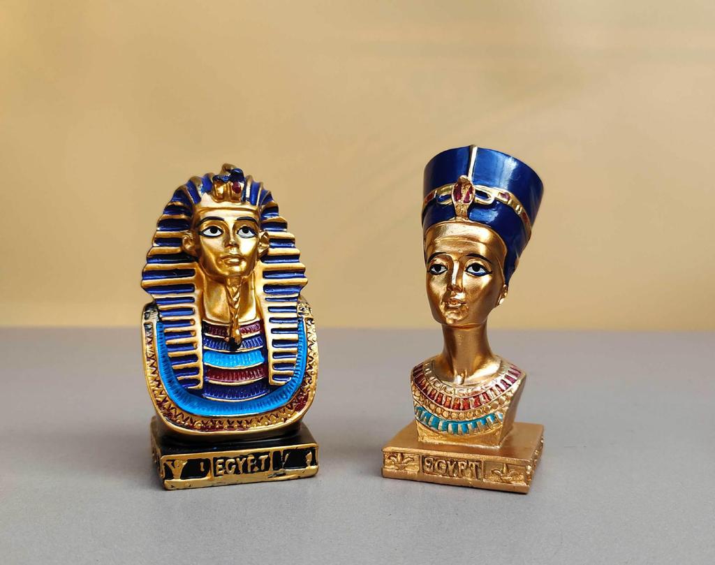 Cross-Border Egyptian Mummy Pyramid Figurine - Pharaoh Coffin Souvenir Craft Ornament