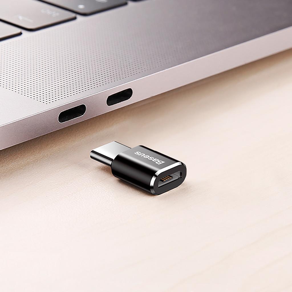 Baseus Micro USB to USB-C Compact Adapter - Black
