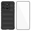 For Motorola Edge 70 5G TPU Case WANLONFENG HD Series Anti Slip Phone Cover with Tempered Glass