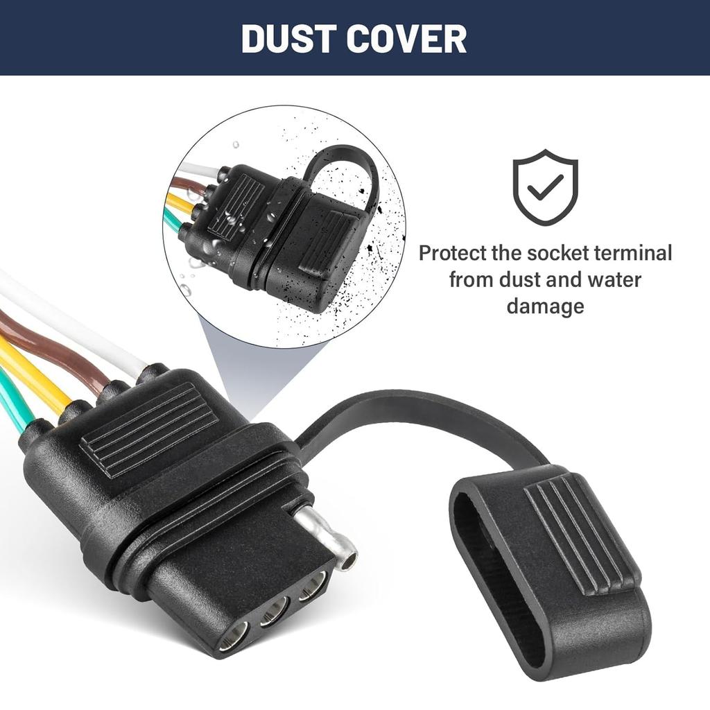 MECMO 4-контактная проводка для прицепа 56040 Для Subaru Forester, Outback, Crosstrek, XV, Ascent 2009-2024 Фаркоп Проводка со стороны автомобиля 4-контактная