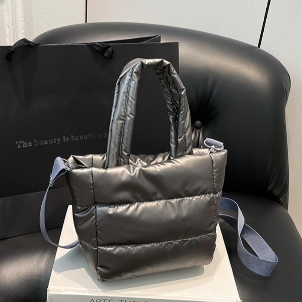 Adjustable Strap Puffy Handbag Large Capacity Tote Bag Gift Puffer Crossbody Bag Travel