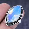 Milky Opal Handmade 925 Steling Silver Jewelry Ring Size 7 Q6W47