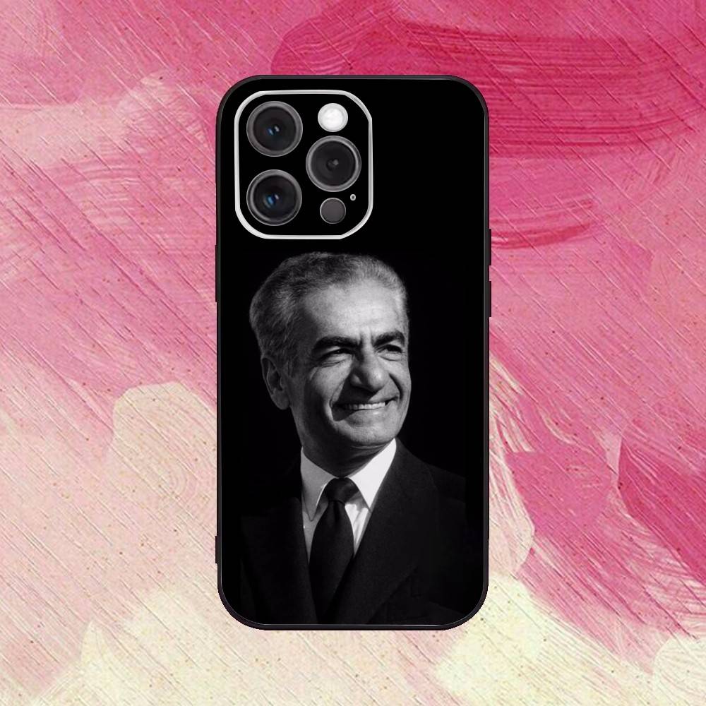 M-Mohammad R-Reza P-Pahlavi Phone Case For iPhone 17, 16,15,14,13,12,11 Plus,Pro Max, Others Soft Black Cover