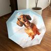 1pc Angel Dog in Heaven Umbrella with Plastic Handle,Suitable for All Seasons Home Travel Outdoor UmbrellaDD1754
