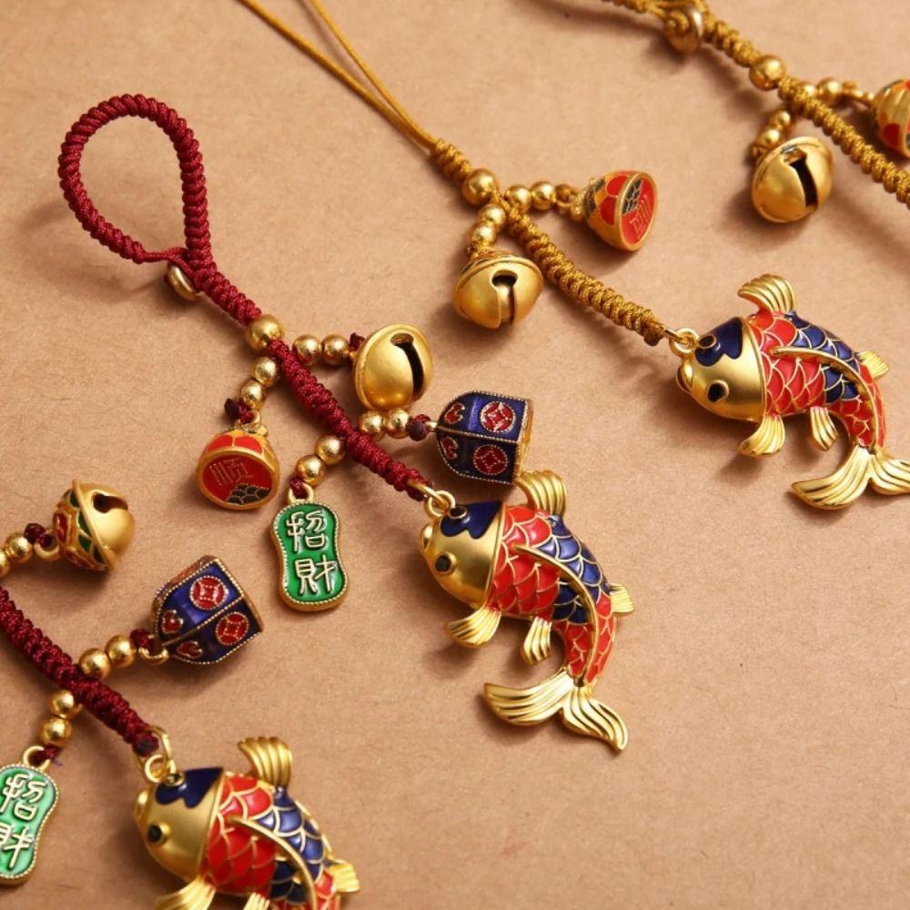 Маленький кулон Брелок Ремешок Карп Кои Брелок для ключей автомобиля Милый Счастливый Брелок Украшение