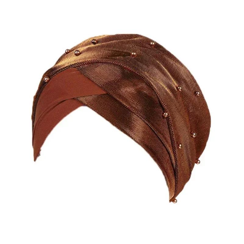 Новый узор Twist Knot мусульманский женский хиджаб химиотерапевтическая шапочка индийский тюрбан капот эластичный индийский женский шарф головной убор для женщин головной убор от выпадения волос