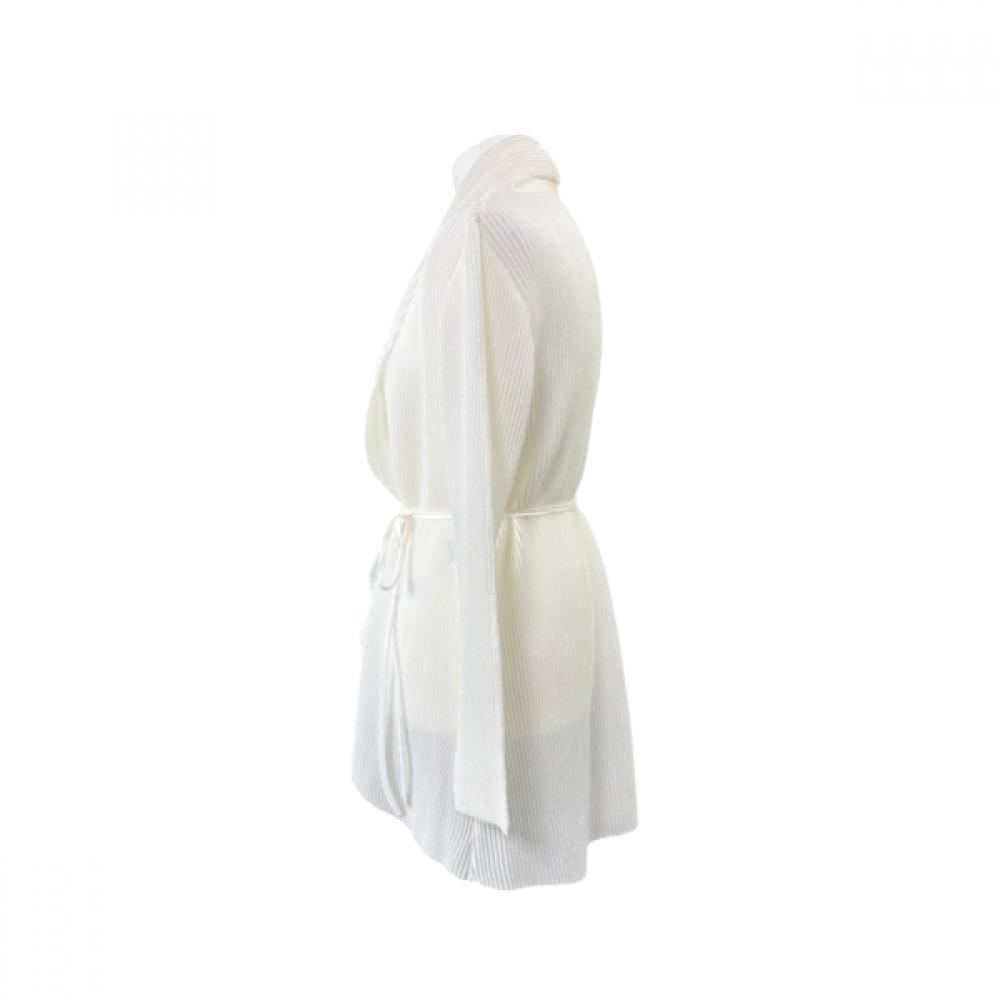 Specchio Open Shawl Collar Cardigan Back Waist Ribbon 461 806