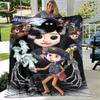 3D мультяшное одеяло Coraline, фланелевое одеяло, детское теплое одеяло для дома, гостиной, спальни, кровати, дивана, офиса