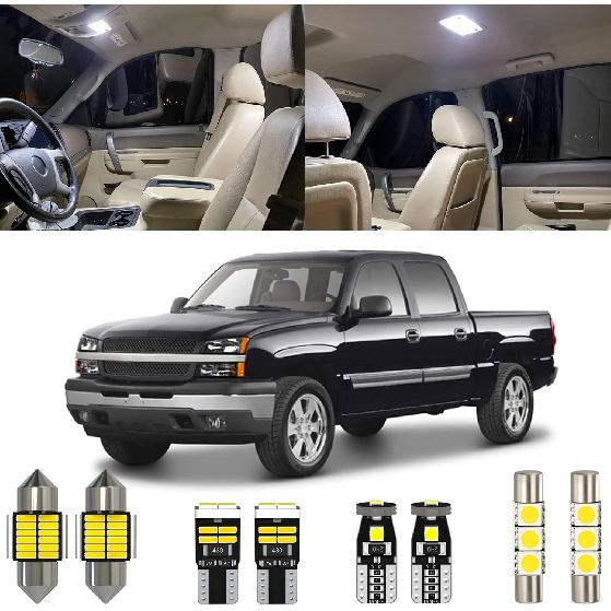 12 Piece 6000K White Interior LED Light Kit Package Replacement for Chevy Chevrolet Silverado/GMC Sierra 1999 2000 2001 2002 2003 2004 2005 2006,