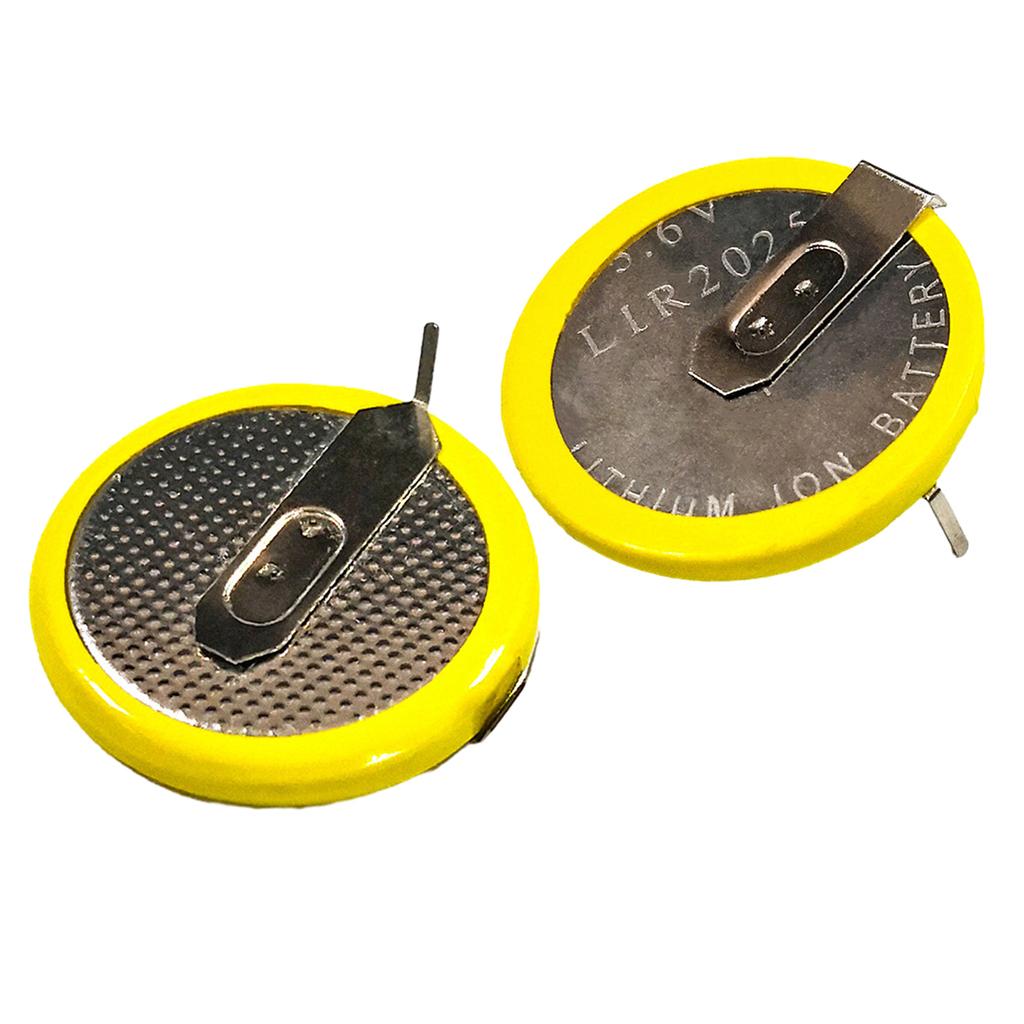 2Pcs LIR2025 3.6V 20mAh Lithium Button Cell For Watch Calculators Clock Computers Remote Control Toy Rechargeable
