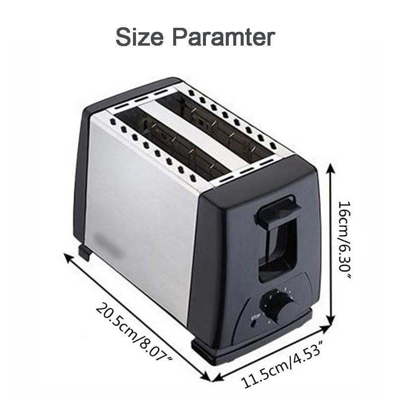 Тостер из нержавеющей стали с быстрым нагревом, 2 отделения, 6 режимов, автоматическое восстановление, принадлежности для выпечки в духовке для завтрака
