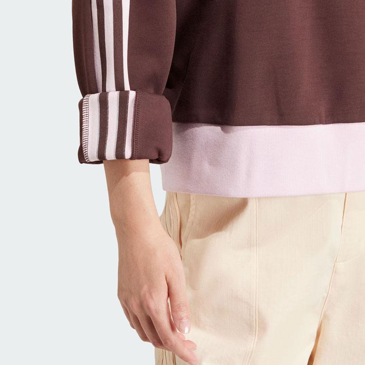 Adidas Оригинальный свитшот с графикой в стиле ретро, женские топы, серо-коричневый, IR6098