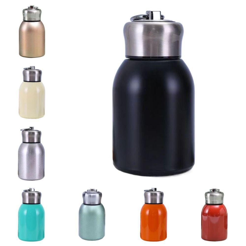 Lifting Ring Coffee Mug Simple Travel Water Bottle Portable Mini Vacuum Thermos Cup  Tea