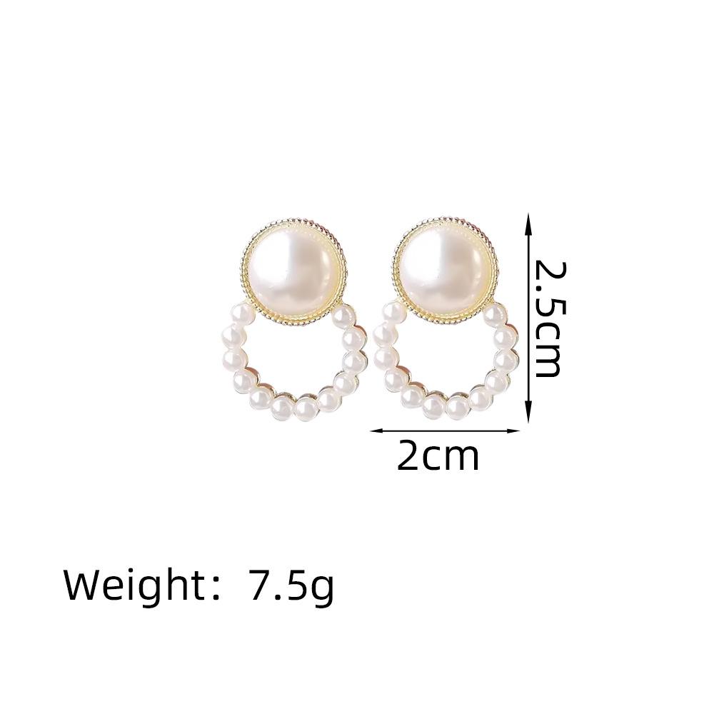 925 Pearl Earrings Women'S Simple Temperament Versatile Stud Earrings High Quality Advanced Sense 925 Niche Earrings