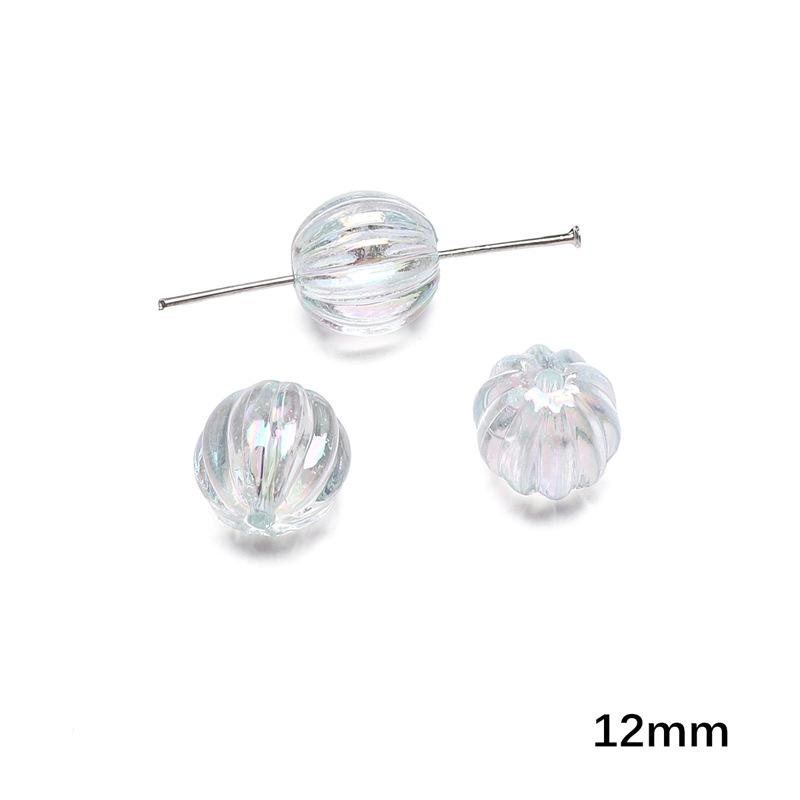 Handmade Beads Acrylic Double-sided Hand-painted Round Beads Graffiti Handmade Beads Diy Weaving Cell Phone Chain String Loose Beads Material