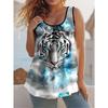 Summer Creative Animal Series Color Printed Women's Sleeveless Vest Casual Loose Comfortable Vest