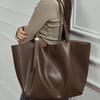 Вместительная одноплечевая сумка-тоут в стиле кэжуал для поездок на работу, высококлассная простая женская сумка, новая ретро большая сумка для матери и дочери