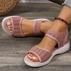 Fashion Women Summer Fashion Sandals  Mesh Casual Fish Mouth Sports Sandals Large Size Flying Woven Flat Shoes Sandalias Mujer