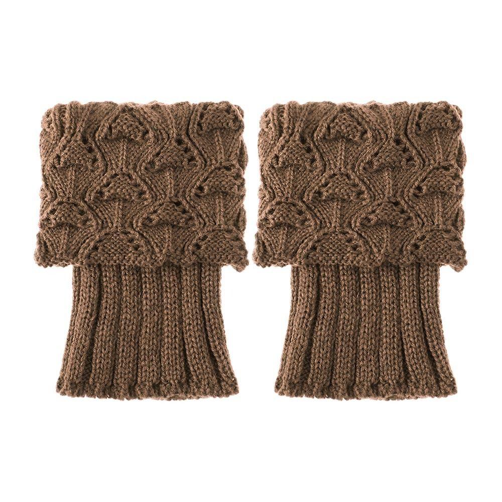 1 Pair Winter Crochet Knit Women's Fashion Leg Warmers Boot Socks Boot Cuffs Foot Cover