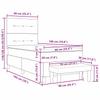 Box Spring Bed with Headboard Black 90 x 190 cm Fabric