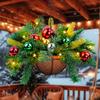 Christmas Hanging Basket Wreath Christmas Day Ornaments Christmas Wreath Artificial Christmas Hanging Basket