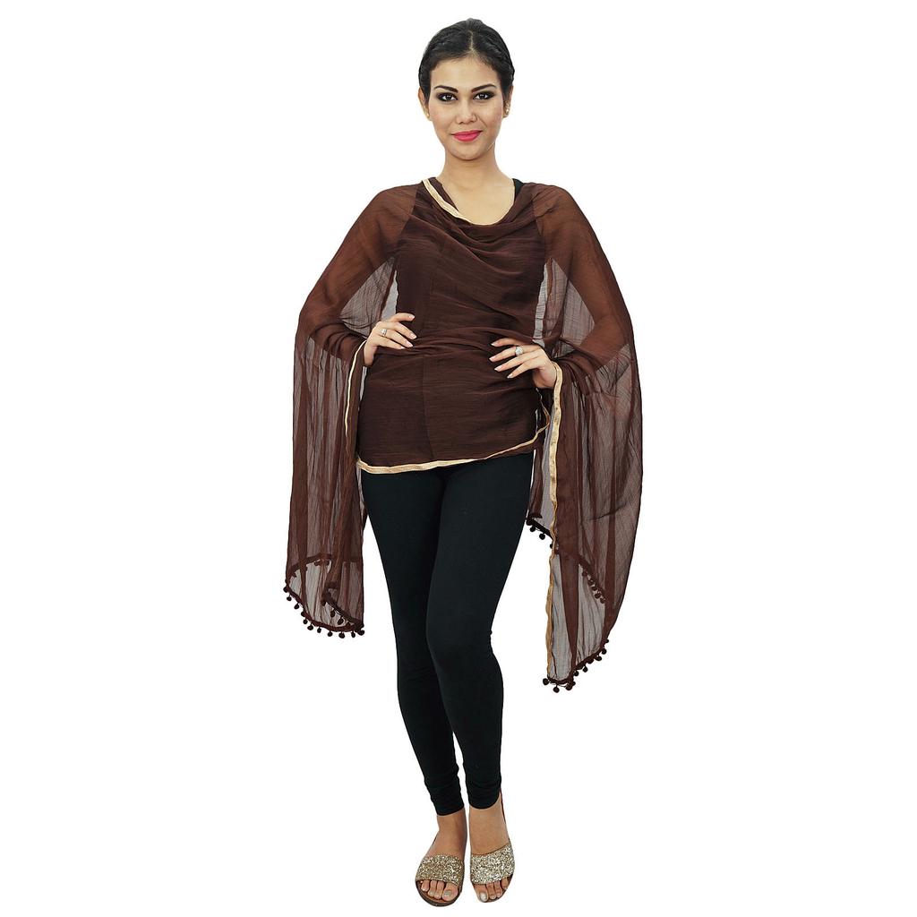 Индийские женские шарфы с запахом на шею Chunni Long Stole Chiffon Blend Dupatta