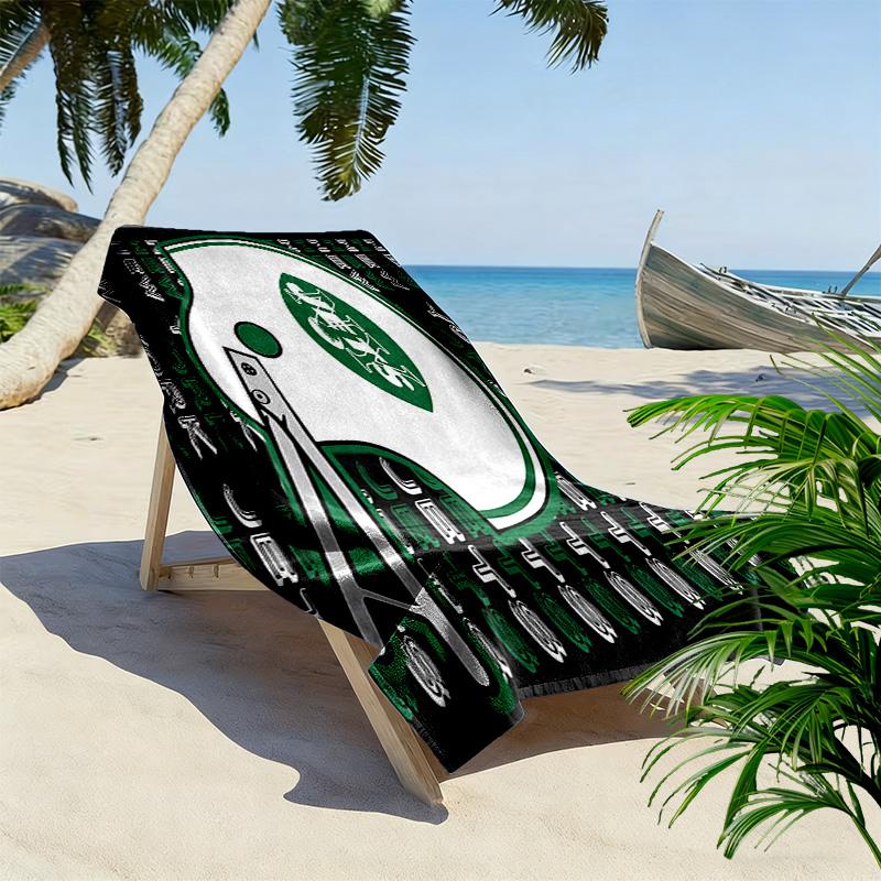 Пляжное полотенце с принтом New York Jets, большое, мягкое, быстросохнущее, для пляжа, кемпинга, плавания