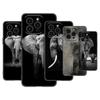Animal Elephant Phone Case For Apple iPhone 13 12 Mini 11 Pro XS Max X XR 8 7 6S 6 Plus SE 2020 5S 5 Soft TPU Black Cover